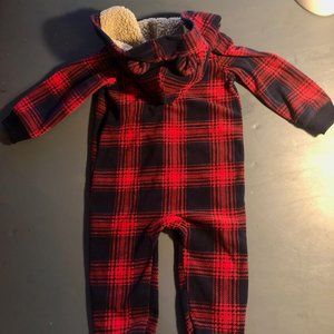 Carter's onesie with soft fleece hoodie!
